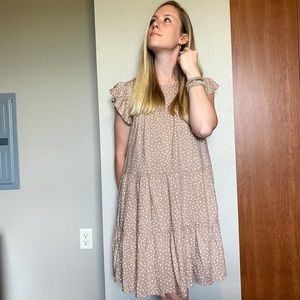 Pink lily Complete my heart dotted dress